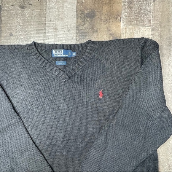 Polo by Ralph Lauren V Neck Cotton Sweater men’s size XL - Picture 2 of 11